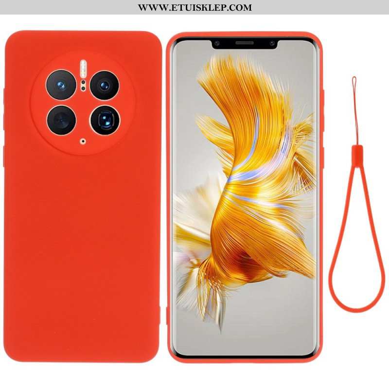 Etui do Huawei Mate 50 Pro Płynny Silikon Ze Smyczą